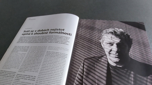 Image: Bilancování Leopolda Bareše, zakladatele a majitele firmy Sipral, pro magazín Stavba Detail